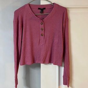 PINK LOUNGEWEAR LONG SLEEVE TOP